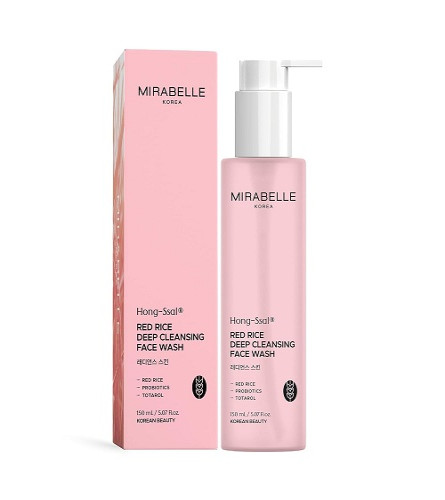 Mirabelle Korea Limpiador Facial de Arroz Rojo para una Piel Radiante