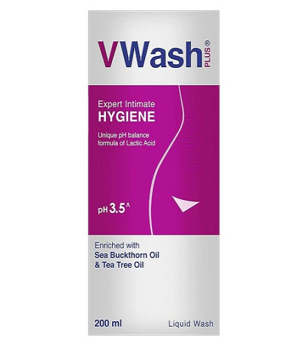 VWash Plus Gel Íntimo con Aceite de Árbol de Té, Sin Parabenos