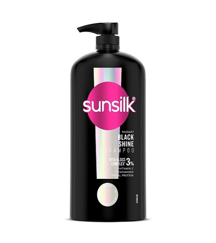 Sunsilk Champú Brillo Negro Intenso con Amla y Proteína de Perla