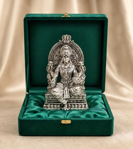 Silver Plated Lakshmi Idol