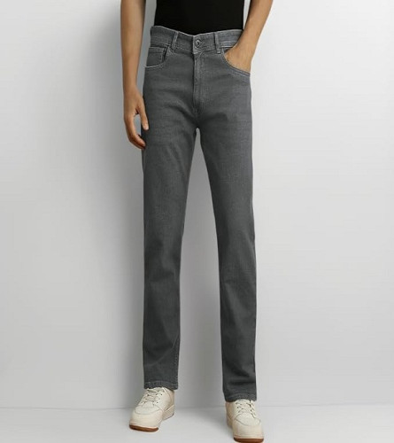 Peter England Men's Regular Fit Denim Jeans | Mid Navy 34 size