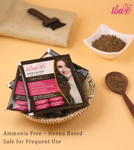 Iba Hair Color, Dark Coal Black Hennas