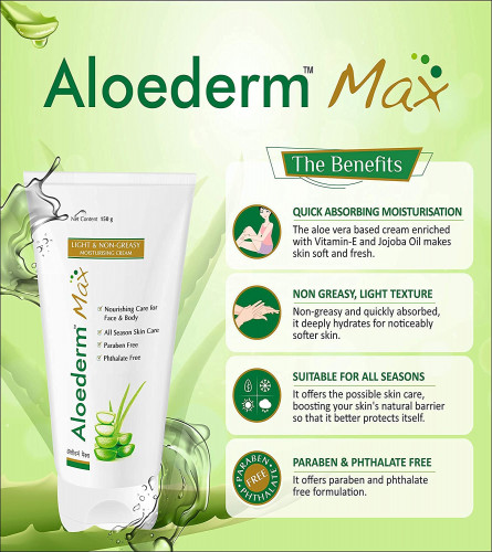 Aloederm Max Light & Non-Greasy Moisturizing Skin Cream