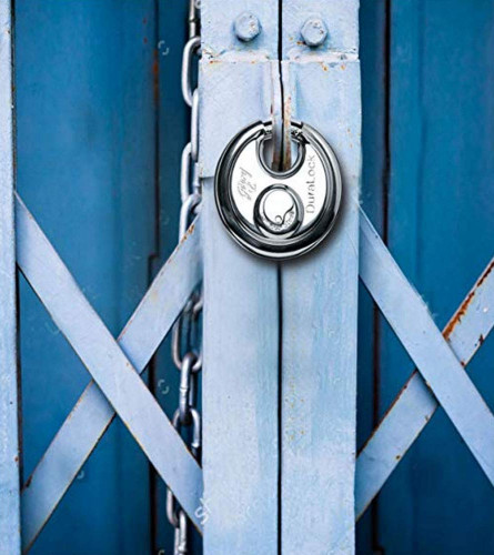 Godrej Locks duralock Padlock 70mm with 3 Keys Silver