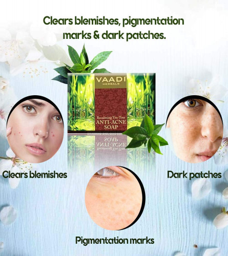 Vaadi Herbals Becalming Tea Tree Soap Anti Acne Therapy