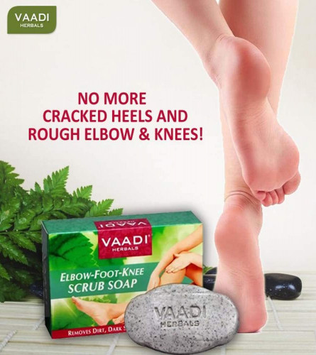 Vaadi Herbals Elbow Foot Knee Scrub With Almond And Walnut Scrub Soap
