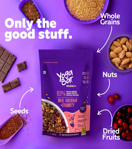 Yogabar Dark Chocolate & Cranberry Muesli Breakfast Cereal