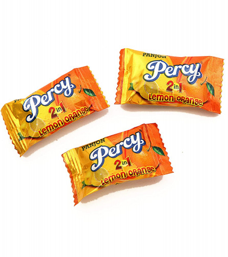 Percy 2 in 1 Toffee, Orange & Lemon Candy Chocolate, Jar 350 Candies 875 g (Free Shipping World)