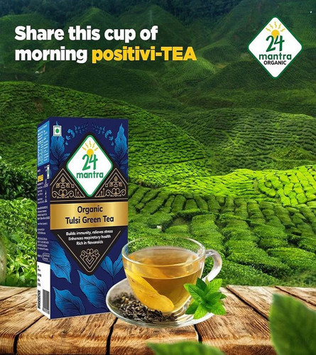 24 Mantra Organic Tulsi Green Tea 25 Tea Bags