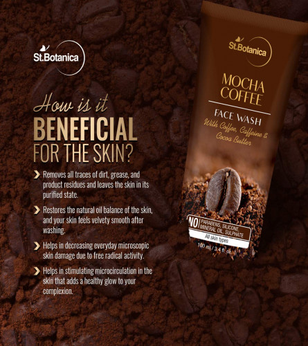 St.Botanica Mocha Coffee Face Wash With Caffeine & Cocoa Butter