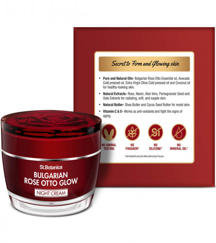 St.Botanica Bulgarian Rose Otto Glow Night Cream, 50 gm