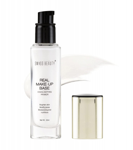 Swiss Beauty Real MakeUp Base Hightlighting Primer, Golden-Tint, 32 ml | free shipping