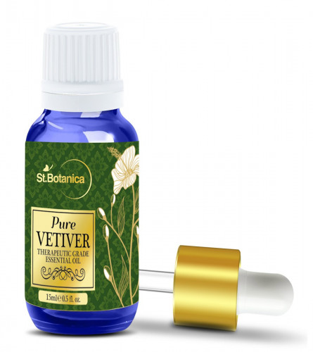 St.Botanica Pure Vetiver Essential Oil 15ml (Pack of 2) Free Shipping world