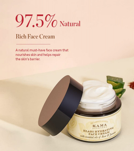 Kama Ayurveda Eladi Hydrating Ayurvedic Face Cream with Pure Essential Oils