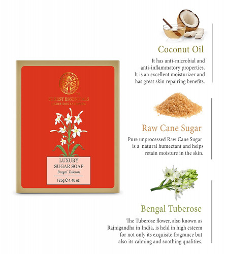 Forest Essentials Luxury Sugar Soap Bengal Tuberose