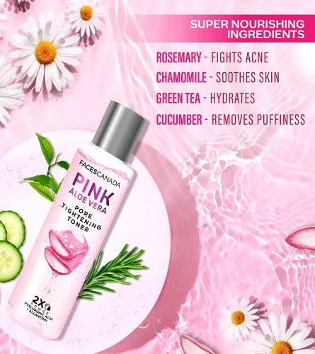 FACES CANADA Pink Aloe Vera Pore Tightening Toner, 100 ml ONLINE IN AUSTRALIA