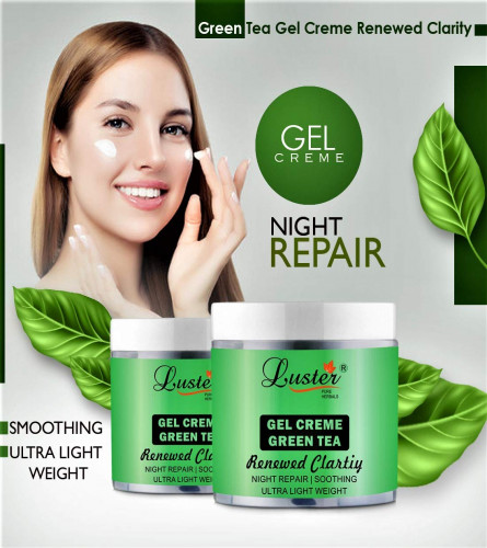 Luster Green Tea Overnight Repair Gel Creme For women 100 gm