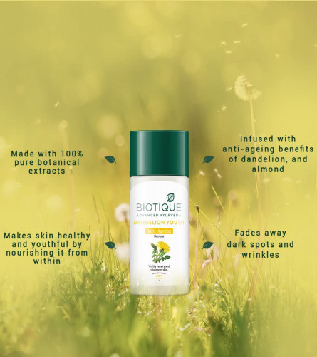 Biotique Dandelion Youth Anti- Ageing Serum For All Skin Types