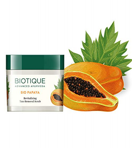 Biotique Papaya Tan Removal Brightening & Revitalizing Face Scrub For All Skin Types