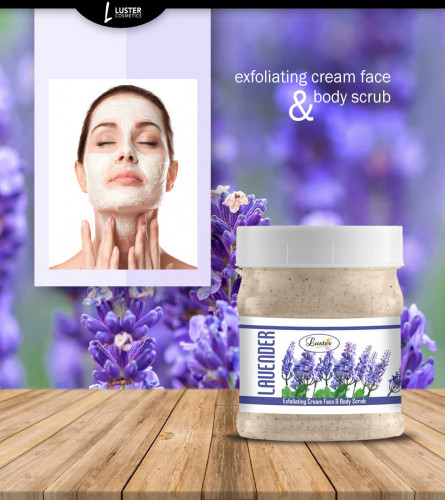 Luster Lavender Face & Body Cream Scrub 500 ml