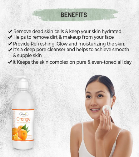 Luster Orange Deep Cleansing Milk For Face Makeup Remover 500 ml