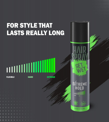 Set Wet Hair Spray for Men Extreme Hold