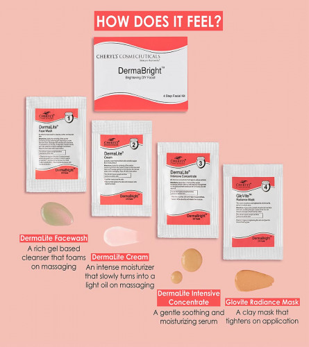 Cheryl's Cosmeceuticals DermaBright 1 Pack Skin Brightening 4-step Easy DIY Facial Kit