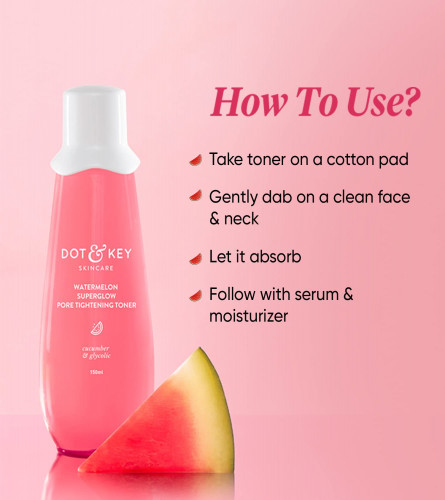 Dot & Key Watermelon Aha Pore Tightening Glow Toner With Glycolic & Lactic Acid