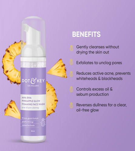 Dot & Key Aha Bha Pineapple Foaming Face Wash