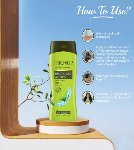 Trichup Healthy, Long & Strong Hair Shampoo 200 ml (Pack of 2)
