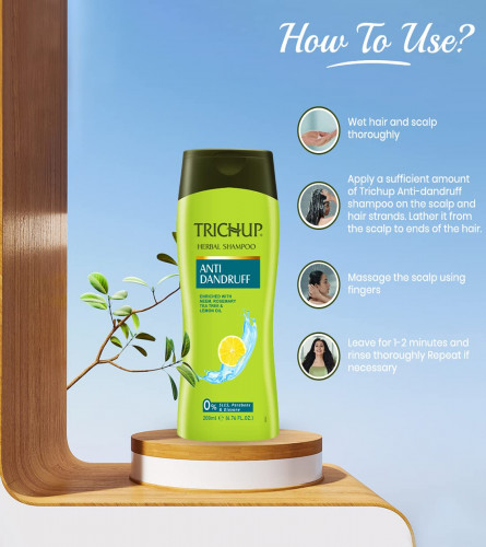Trichup Anti- Dandruff Herbal Shampoo 200 ml (Pack of 2)
