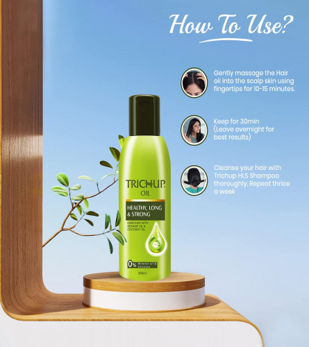 Trichup Healthy, Long & Strong Hair Oil 200 ml (Pack of 2)