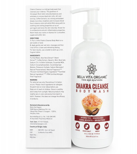 Bella Vita Organic Chakra Cleansing Body Wash Shower Gel