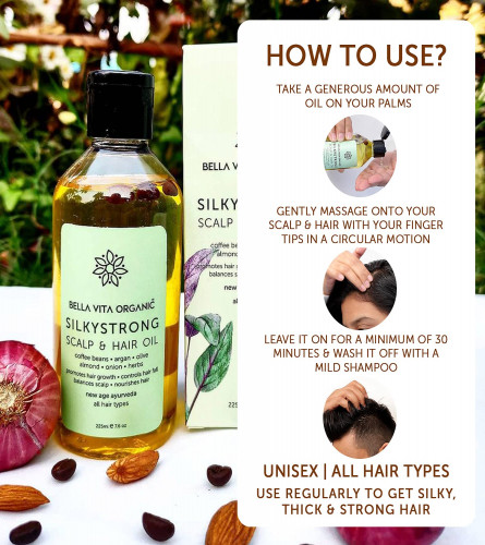 Bella Vita Organic Growth Protein Onion Unisex Hair Oil With Argan