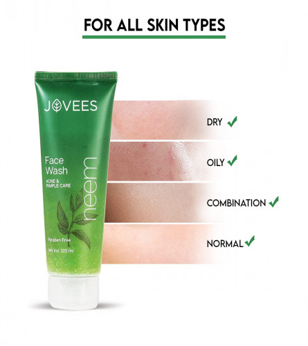 JOVEES Herbal Neem Face Wash 120 ml (Pack of 3)