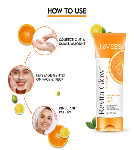 Jovees Herbal Vitamin C Rejuvenating Face Wash 75 gm (Pack of 3)