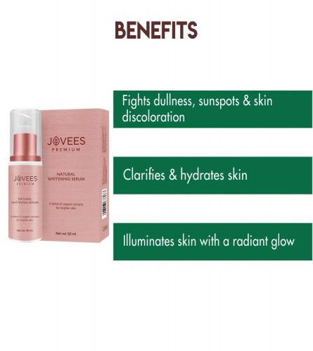 Jovees Premium Natural Whitening Serum 50 ml (Pack of 2)