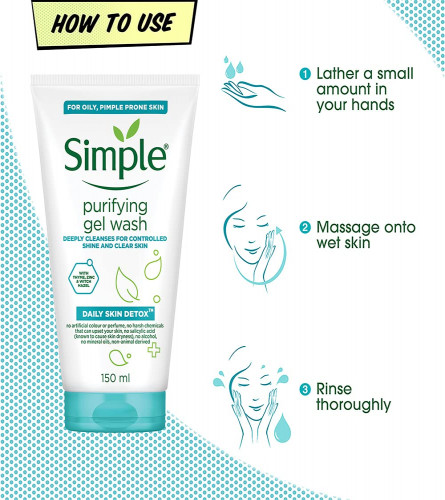 Simple Daily Skin Detox Purifying Gel Facial Wash