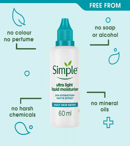Simple Daily Skin Detox Ultra-Light Liquid Moisturiser