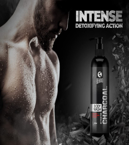 Beardo Activated Charcoal Body Wash 200 ml (Pack of 2)
