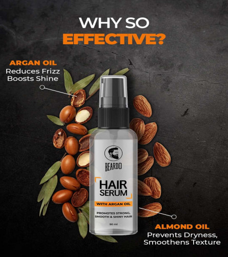 Beardo Hair Serum With Argan Oil 50 ml (Pack of 2)