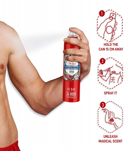 Old Spice Wolfthorn No Gas Deodorant Body Spray Perfume 140 ml (Pack of 2)