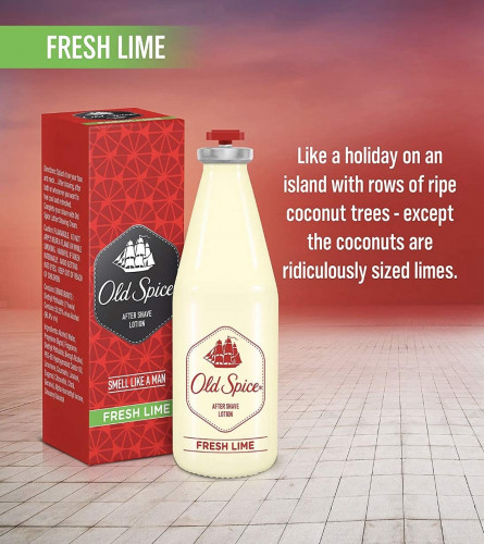Old Spice After Shave Lotion Fresh Lime 150 ml (Pack of 2) Free Shipping World