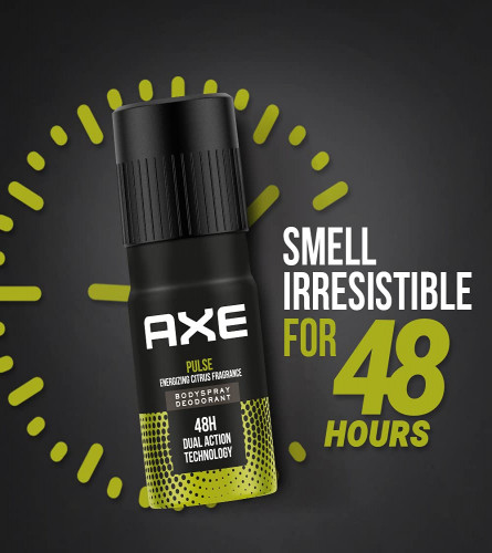 Axe Pulse Long Lasting Deodorant Body Spray 150 ml (Pack of 2)