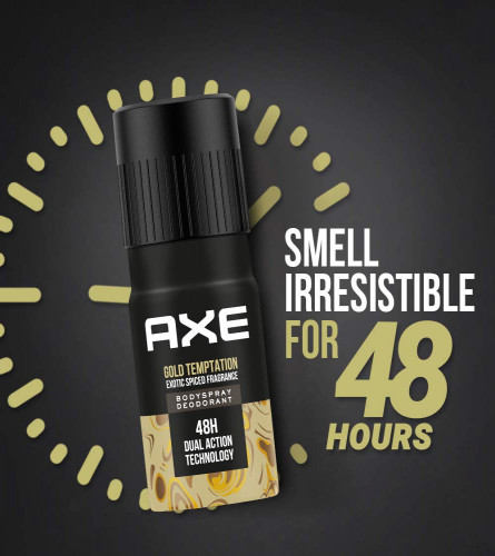 Axe Gold Temptation Deodorant Body Spray 150 ml (Pack of 2)
