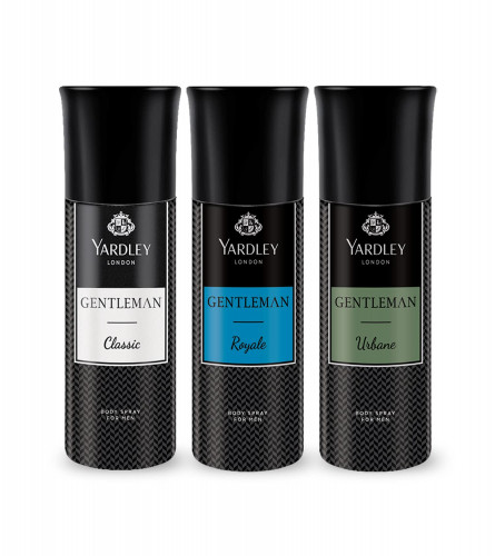 Yardley London Gentleman Range Deo Body Spray Tripack 150 ml (Pack of 3)