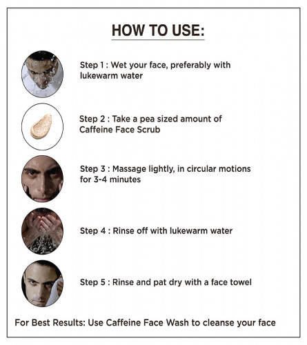 The Man Company Coffee Face Scrub with Coffee Arabica, Aloe Vera 100 gm (Pack of 2)