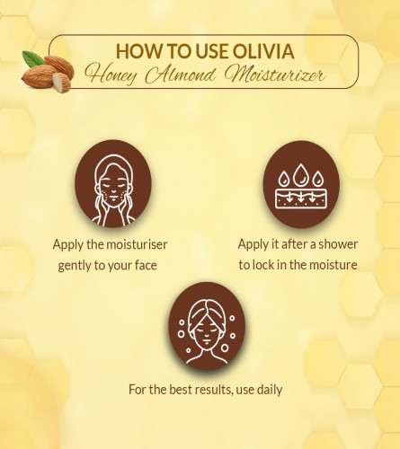 Olivia Honey Almond Natural Moisturizer 100 ml (Pack of 4)