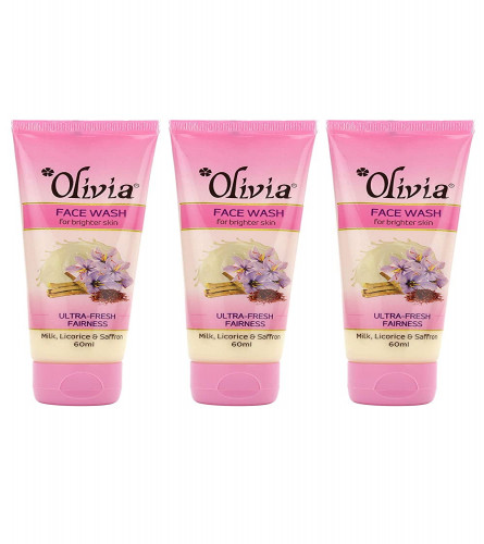 Olivia Ultra-Fresh Fairness Face Wash 60 ml (Pack of 6)