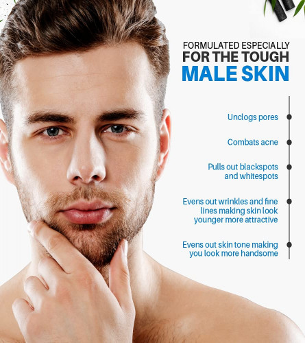 INDUS VALLEY Men Natural Active Charcoal Oil Control Face Wash 100 ml (Pack of 2)
